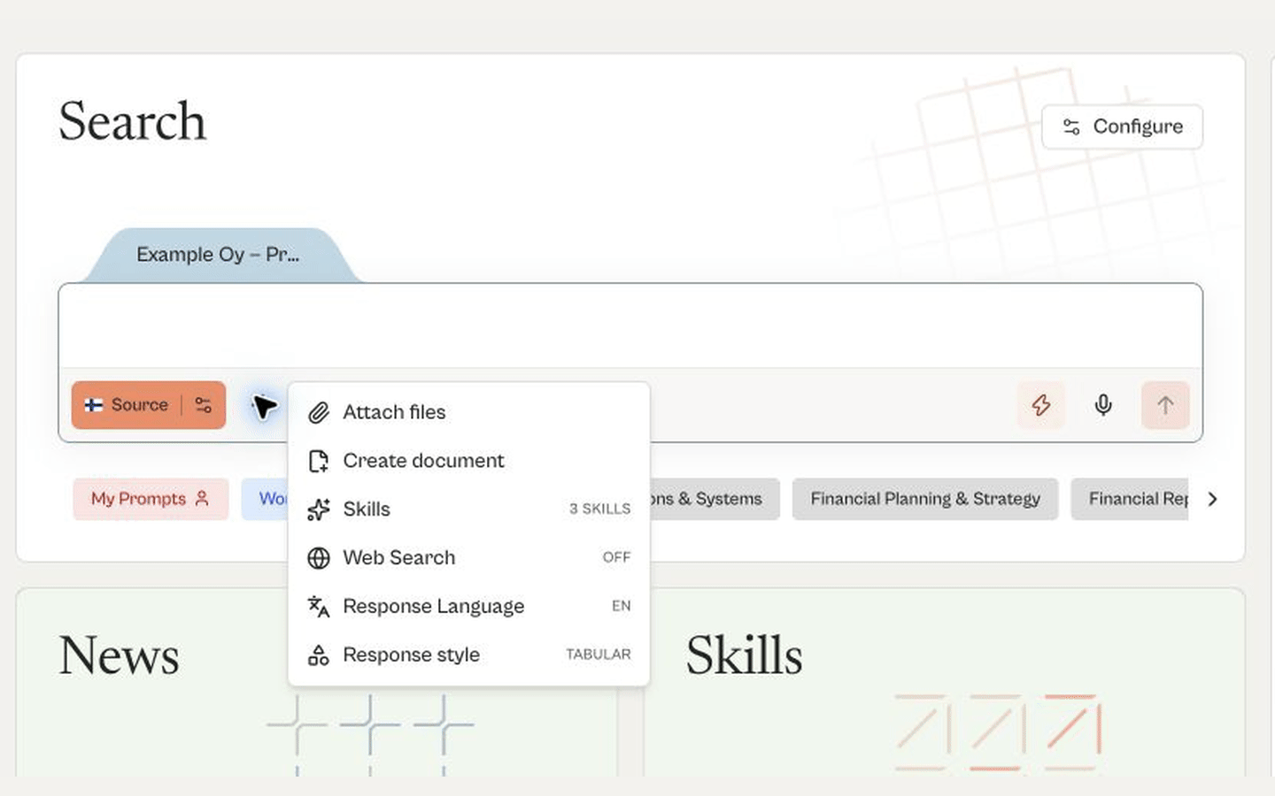 Research with web search