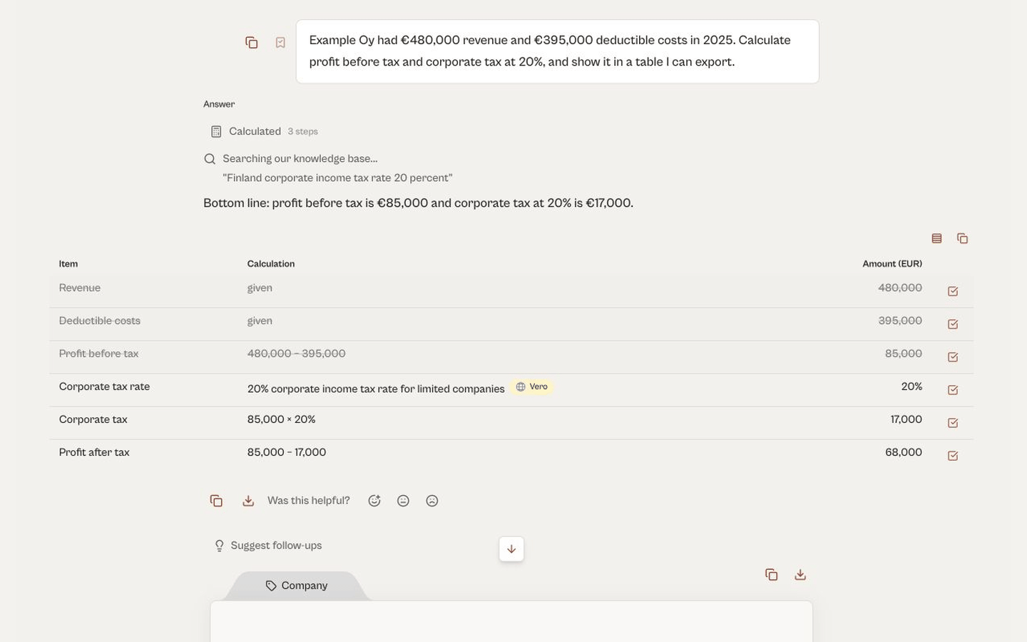 Export answers to Word